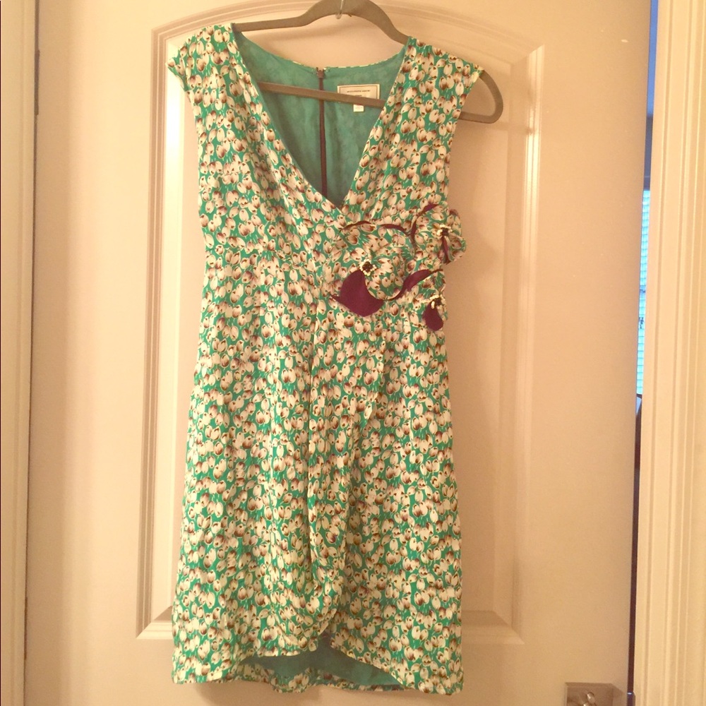 Moulinette Soeurs Green Floral Dress Size 0